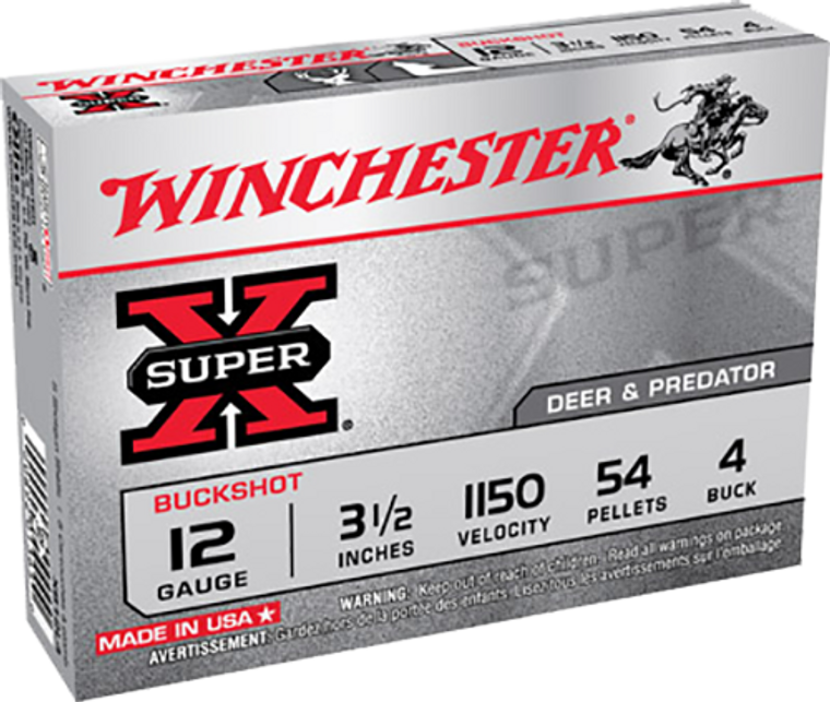 Winchester Ammo Super X, Win Xb12l4     Super-x    4bk  3.5bk          5/50