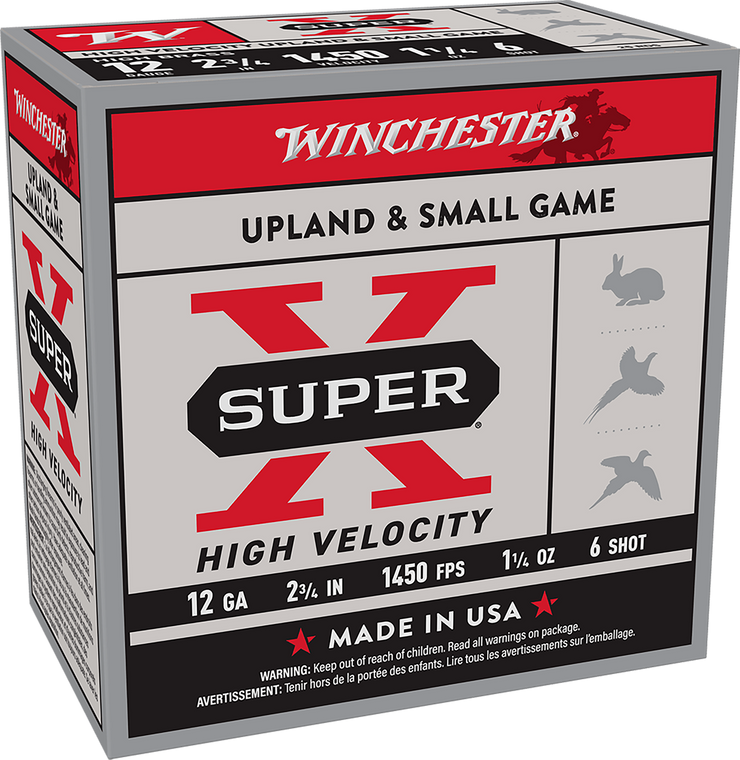 Winchester Ammo Super X, Win X12hv6    12 2 3/4 #6 Spx Hs Hvel 11/4oz 25/10