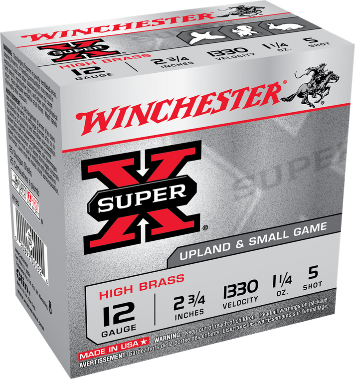 Winchester Ammo Super X, Win X125       Sup-x       12 2.75 5sh  11/4 25/10