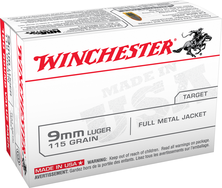 Winchester Ammo Usa, Win Usa9mmvp        9mm     115 Fmj         100/10