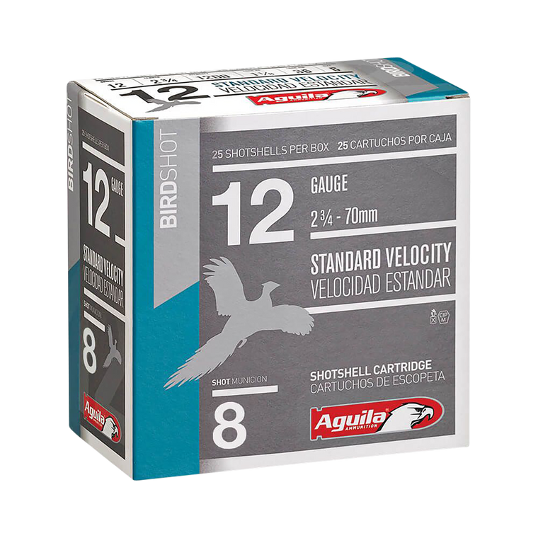 Aguila Birdshot, Aguila 1chb1218      12ga Std     8sht 1-1/8 25/10