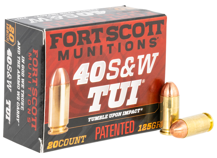 Fort Scott Munitions Tumble Upon Impact (tui), Fsm 400-125-scv       40s&w  125gr Tui       20/25