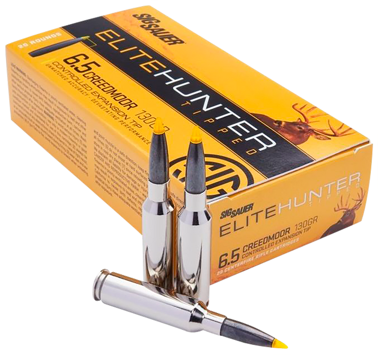 Sig Sauer Elite Hunter Tipped, Sig E65cmth1-20    Elite H Tip 6.5cr 130 Gr  20/10