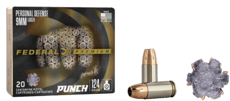 Federal Premium, Fed Pd9p1          9mm     124 Punch Jhp     20/10
