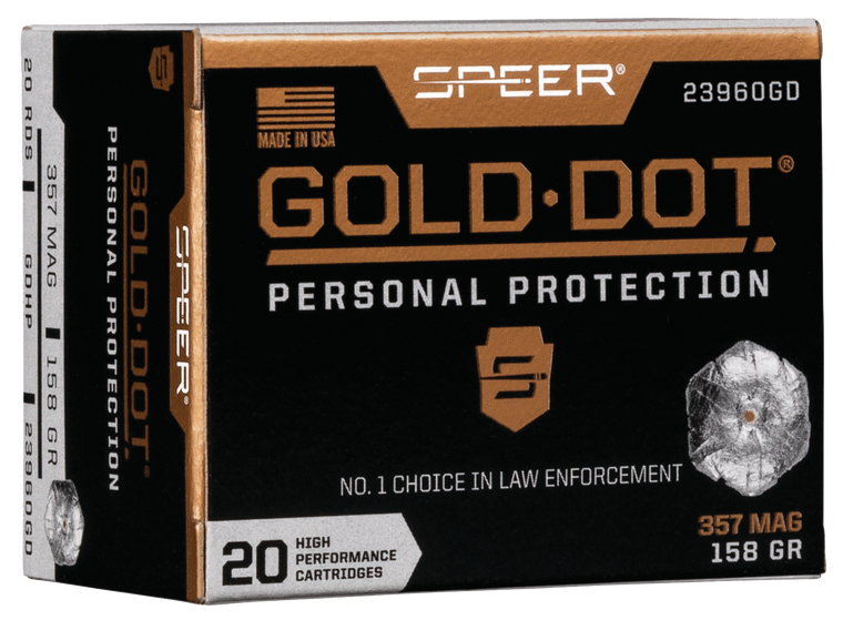 Speer Ammo Gold Dot, Speer 23960gd Gold Dot   357mag 158 Hp      20/10 Speer Ammo Gold Dot, Speer 23960gd Gold Dot   357mag 158 Hp      20/10