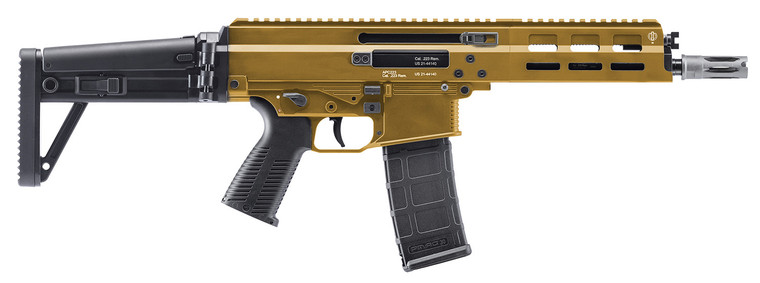 B&T Firearms APC223 Pro 5.56x45mm NATO Rifle with 10.5-inch Barrel, Black Polymer Grips, and RAAL 8000 Picatinny Rail - Part #361657RAL