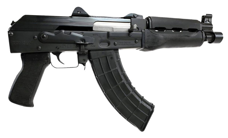 ZASTAVA Arms ZP92762M ZPAP 92 7.62x39mm Semi-Auto Rifle with 10-Inch Barrel, Black Polymer Grip and Dark Wood Handguard