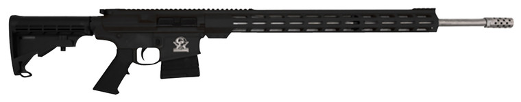 Great Lakes Firearms GL10243SSBLK AR-10 .243 Win Semi-Auto Rifle with 24-Inch Threaded Barrel and Adjustable Stock