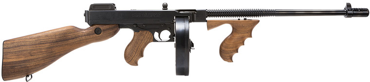 Thompson T1D 1927A-1 Deluxe 45 ACP Semi-Auto Rifle with 16.5-inch Finned Barrel and Walnut Stock