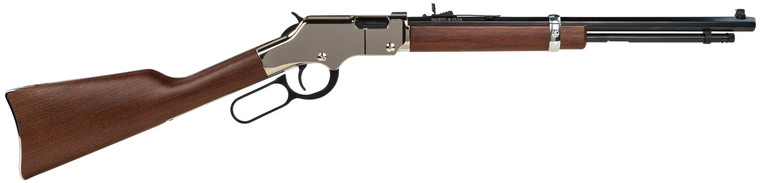Henry H004SY Silver Golden Boy Youth .22 Rifle with 17-inch Octagon Barrel and Nickel-Plated Steel Receiver
