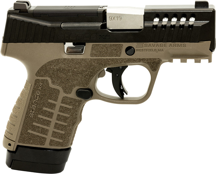 Savage Arms Stance XR MC9 9mm Pistol with Flat Dark Earth Finish and 3.2-Inch Barrel - 13+1 Capacity Savage Arms Stance XR MC9 9mm Pistol with Flat Dark Earth Finish and 3.2-Inch Barrel - 13+1 Capacity