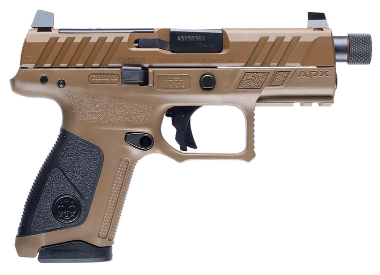 Beretta USA JAXA1C917TACFDE APX-A1 9mm Striker Fire Pistol with Flat Dark Earth Finish