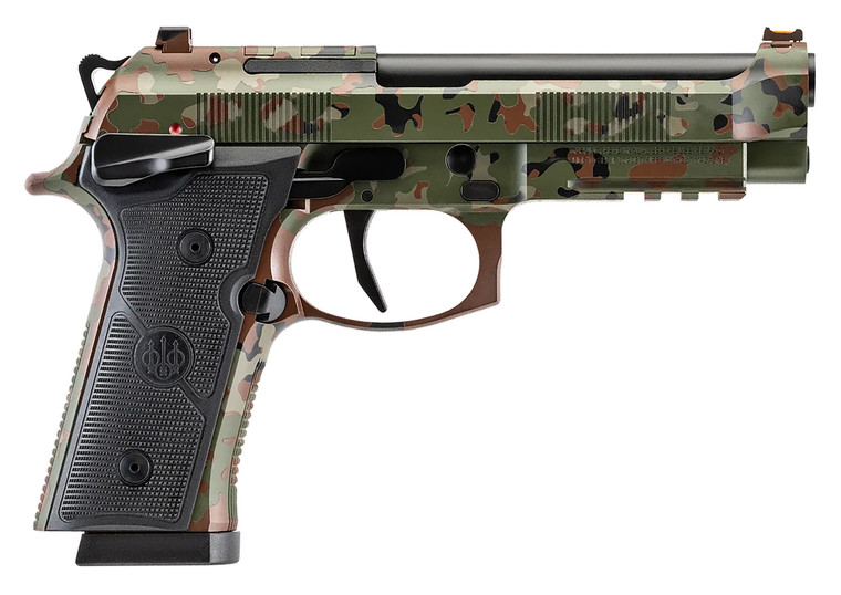 Beretta USA SPEC0744A18 92XI SAO 9mm Luger Pistol with Flecktarn Camo Finish and Optic Ready Slide Beretta USA SPEC0744A18 92XI SAO 9mm Luger Pistol with Flecktarn Camo Finish and Optic Ready Slide