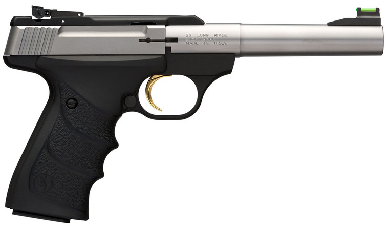 Browning Buck Mark Camper .22 LR Pistol with 5.50-inch Tapered Bull Barrel and Adjustable Sights, Model 051442490