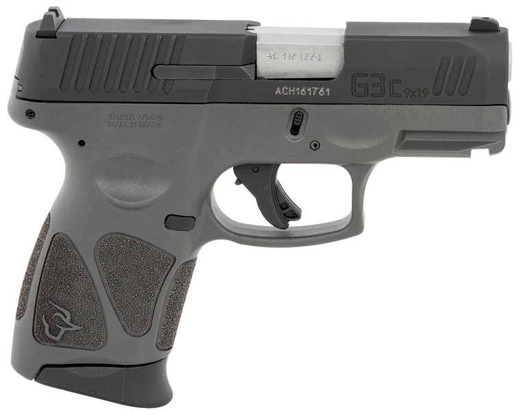 Taurus G3C 9mm Luger Compact Pistol with 3.26-inch Barrel and Gray Polymer Frame Taurus G3C 9mm Luger Compact Pistol with 3.26-inch Barrel and Gray Polymer Frame