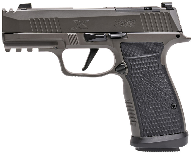 Sig Sauer P365 AXG Legion 9mm 10+1 Compact Handgun with Gray Cerakote Finish and Optic Ready Slide Sig Sauer P365 AXG Legion 9mm 10+1 Compact Handgun with Gray Cerakote Finish and Optic Ready Slide