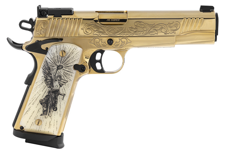 EAA Girsan MC1911 Gold 38 Super with G10 Grips - 5 Inch Barrel, 9+1 Capacity EAA Girsan MC1911 Gold 38 Super with G10 Grips - 5 Inch Barrel, 9+1 Capacity