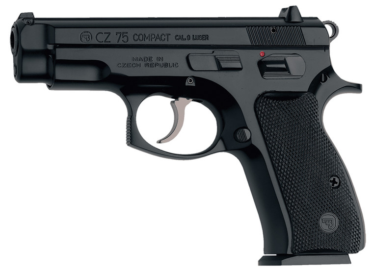 CZ 91190 CZ 75 Compact 9mm Luger Pistol with 3.75-Inch Barrel and Serrated Slide CZ 91190 CZ 75 Compact 9mm Luger Pistol with 3.75-Inch Barrel and Serrated Slide