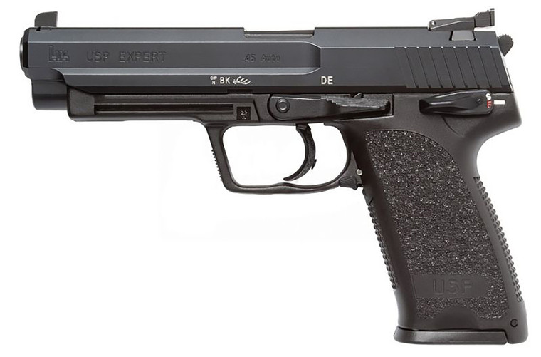 HK USP45 Expert V1 45 ACP with 5.19-Inch Barrel and Target Sights HK USP45 Expert V1 45 ACP with 5.19-Inch Barrel and Target Sights