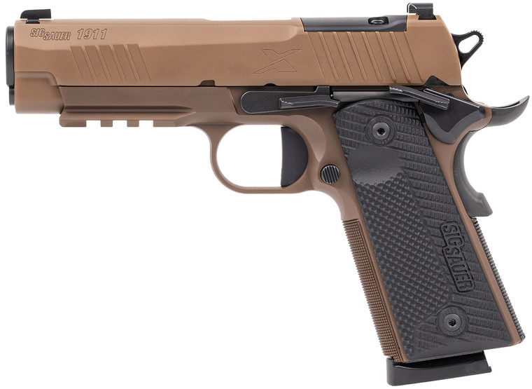 Sig Sauer 1911XCA45CXR3 1911 XCarry 45 ACP Pistol with Optic Ready Stainless Steel Slide and Coyote PVD Finish Sig Sauer 1911XCA45CXR3 1911 XCarry 45 ACP Pistol with Optic Ready Stainless Steel Slide and Coyote PVD Finish