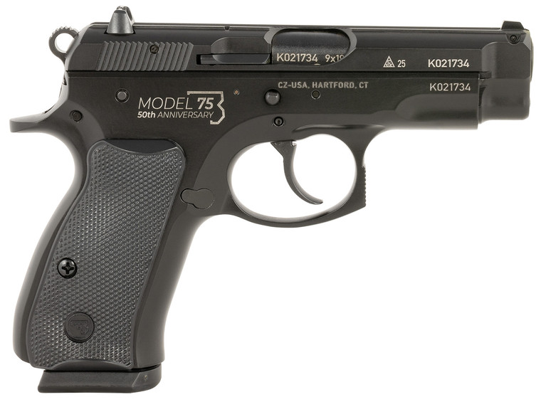 CZ 91122 CZ 75 Compact 50th Anniversary 9mm Luger Pistol with 15-Round Capacity CZ 91122 CZ 75 Compact 50th Anniversary 9mm Luger Pistol with 15-Round Capacity