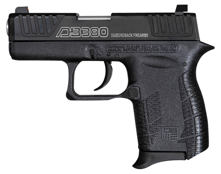 Diamondback DB0100E002 DB380 Gen4 Micro-Compact 380 ACP Pistol with Beavertail Grip and 2.80-Inch Barrel