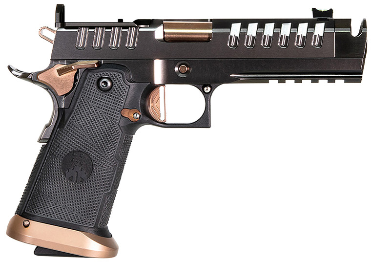 WATCHTOWER FIREARMS WT Apache 9mm DS 1911 with 4.6-Inch Barrel, Graphite PVD Finish, and Ambidextrous Safety