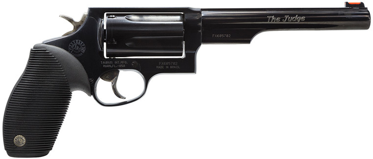Taurus Judge Compact Revolver 2-441061T in 45 Colt / 410 Bore with 6.5-inch Matte Black Oxide Barrel Taurus Judge Compact Revolver 2-441061T in 45 Colt / 410 Bore with 6.5-inch Matte Black Oxide Barrel