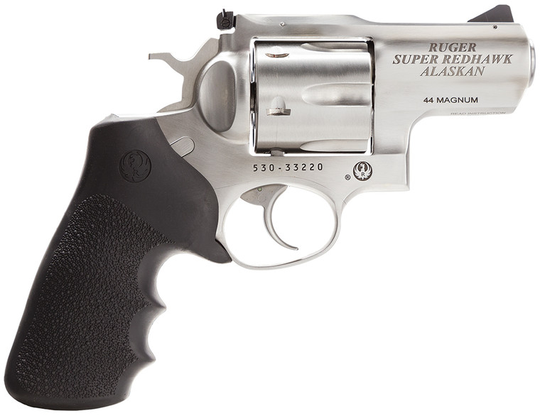 Ruger Super Redhawk Alaskan 44 Rem Mag Revolver with 2.5-Inch Barrel and Hogue Tamer Monogrip Ruger Super Redhawk Alaskan 44 Rem Mag Revolver with 2.5-Inch Barrel and Hogue Tamer Monogrip