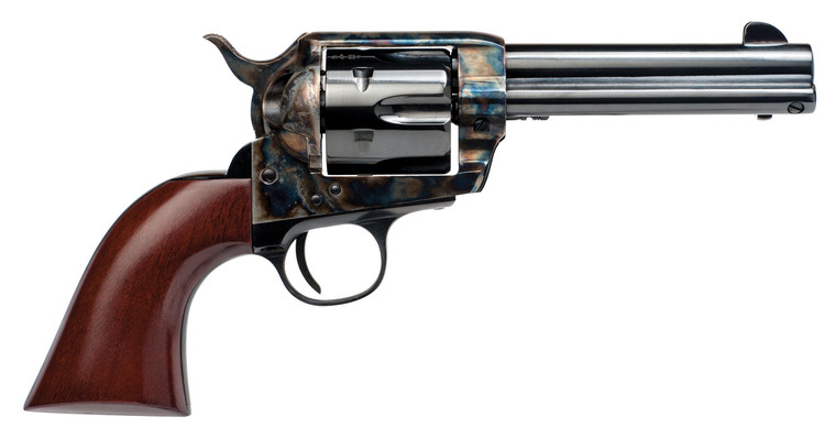 Cimarron PP400 Frontier Revolver - 4.75-inch Blued Steel Barrel, 38 Special / 357 Mag, Walnut Grips
