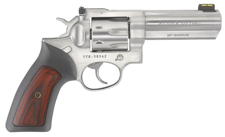Ruger GP100 .357 Magnum Revolver with 4.2-Inch Satin Stainless Barrel and 7-Round Capacity