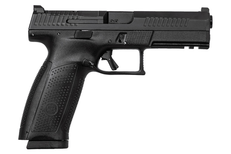CZ 01550 P-10 F 9mm Luger Pistol with 4.5 Inch Barrel, Black Finish, and Optic Ready Steel Slide