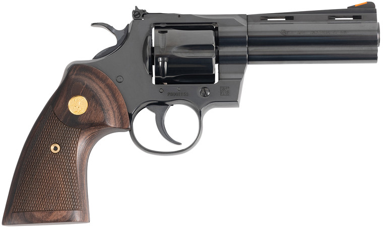 Colt Mfg Python Target .357 Magnum / .38 Special Revolver with 4.25-Inch Matte Black Barrel and Walnut Grips