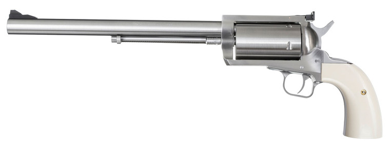 Magnum Research BFR500SW10B 500 S&W Mag Revolver with 10-Inch Brushed Stainless Steel Barrel and Bisley White Laminate Grip