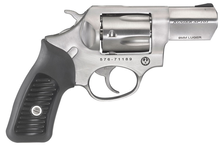 Ruger SP101 9mm Luger Revolver with 2.25-inch Barrel and Satin Stainless Finish (Part #5783)