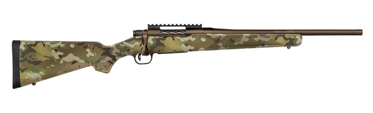 Mossberg Patriot Compact .22-250 Rem Rifle with 18-Inch Threaded Bull Barrel and Digital Camouflage Stock