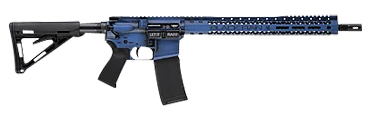 Black Rain WTP-BLB 5.56 NATO We The People Blue Battleworn AR-15 Rifle with 16-Inch Barrel and M-LOK Handguard