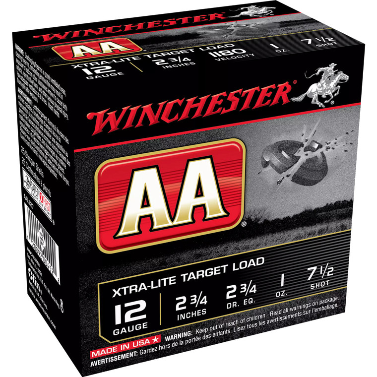 Winchester Ammunition WIN AA XTRA-LT 12GA 2-3/4" #7.5 Shotshells (250 Rounds)