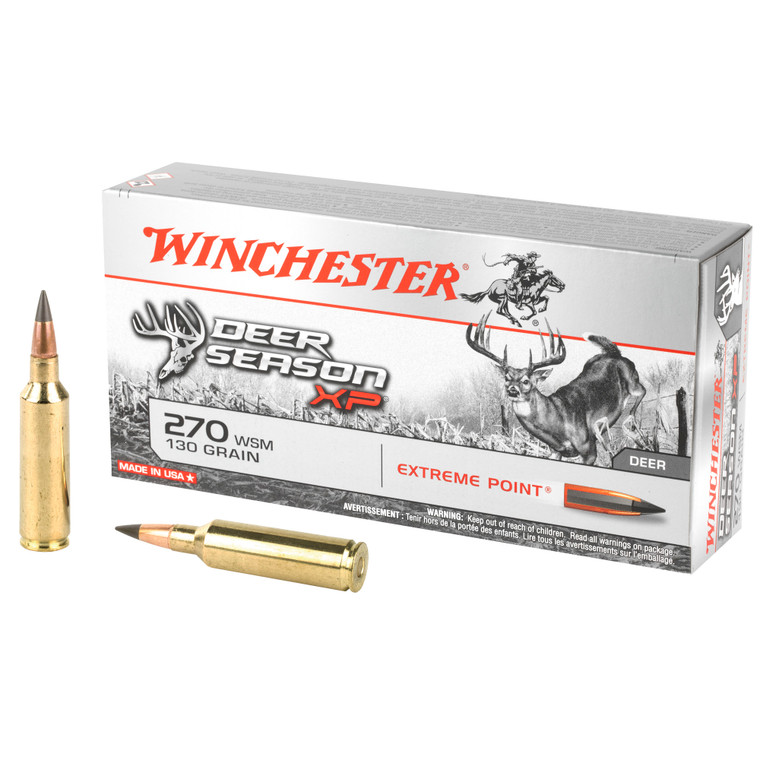 Winchester Ammunition Win Deer Season .270 WSM 130-Grain Soft Point Ammunition (20 Rounds)