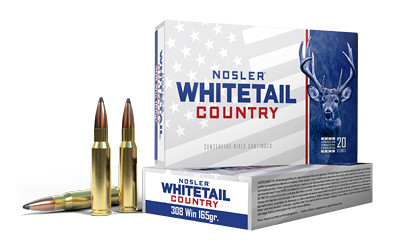 Nosler .308 Win 165-Grain Spitzer Boat Tail Soft Point Ammunition - 20 Rounds