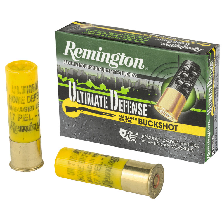 Remington REM ULT Defense 20-Gauge 2.75-inch 3 Buckshot, Pack of 100