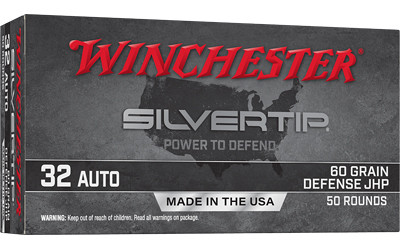 Winchester Ammunition W32AST SilverTip .32 Auto 60 Grain Jacketed Hollow Point (50 Rounds)