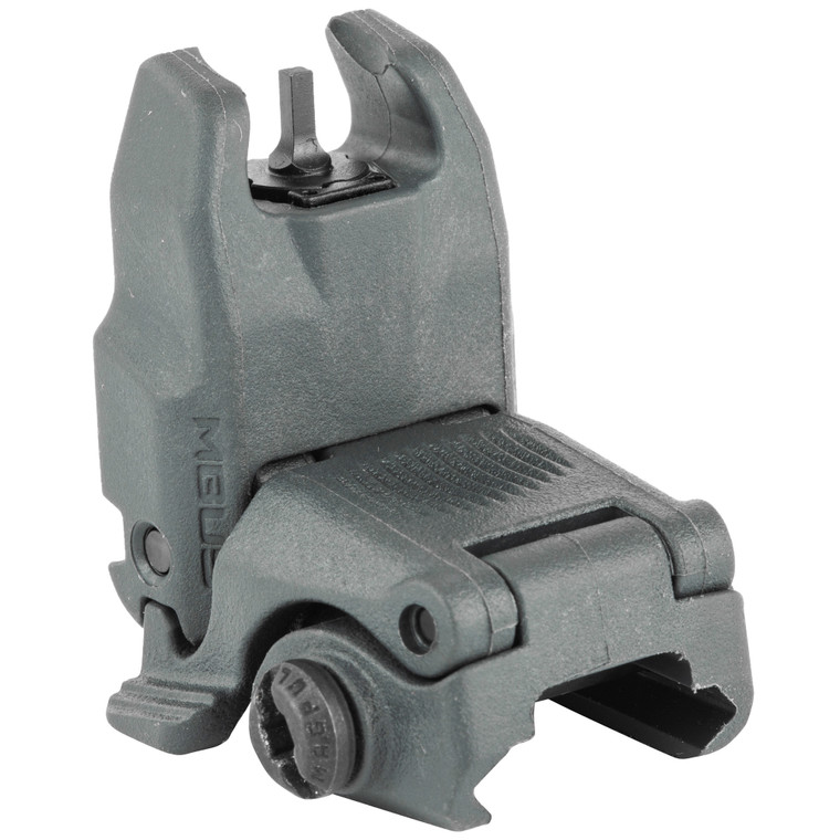 Magpul Industries MBUS Front Flip Sight Gen 2 in Gray – Adjustable for AR15/M16 Rifles