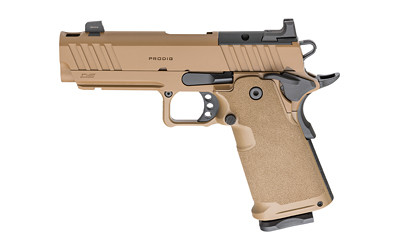 Springfield Armory Prodigy 9mm 4.25-inch Full-Size Steel 1911 Pistol with Optics Ready and Coyote Finish - Part #PH9117AOSCB-COMP