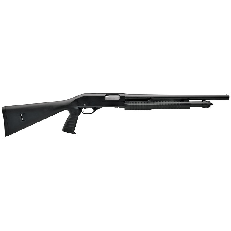 Stevens Model 320 12-Gauge Pump Action Shotgun with 18.5-inch Barrel and Synthetic Pistol Grip