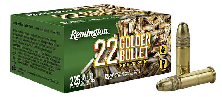 Remington Ammunition Golden Bullet, Rem 21229 1600e    22lr 36 Hv Hp            225/10