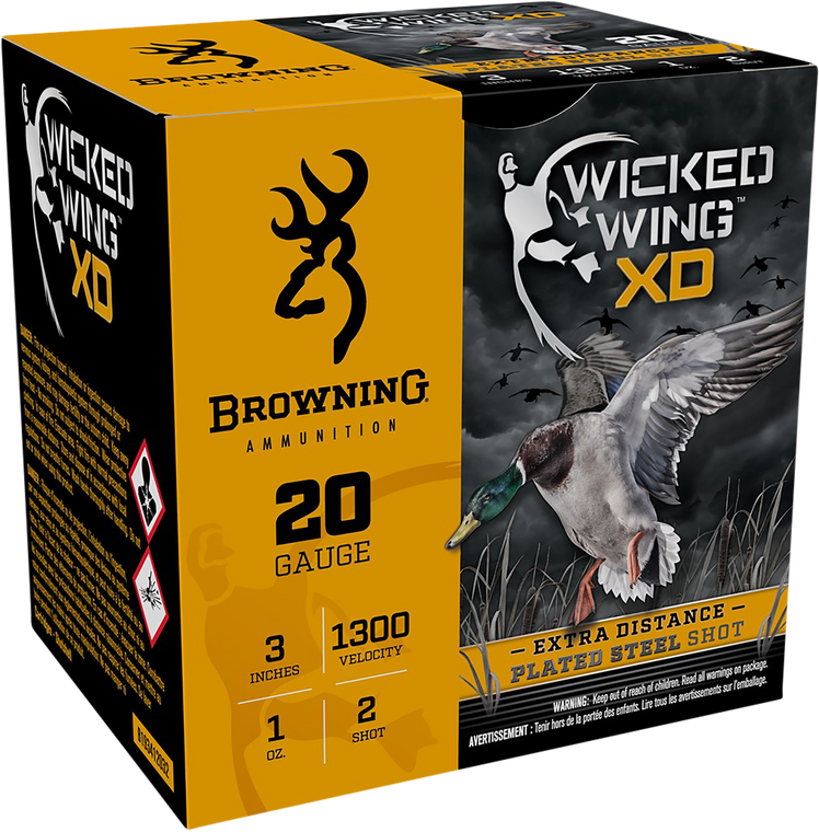 Browning Ammo Wicked Wing Xd, Brna B193412032 20 3      20 3in 2stl    1oz 25/10