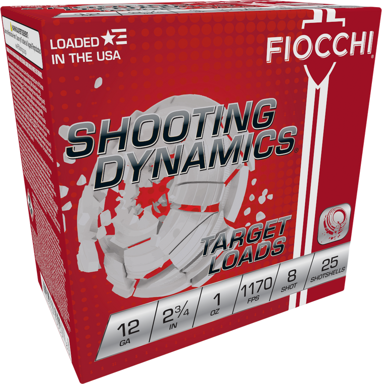Fiocchi Shooting Dynamics, Fio 12sd1l8   Sht Dyn Tgt  12 2.75 8sht  1oz 25/10