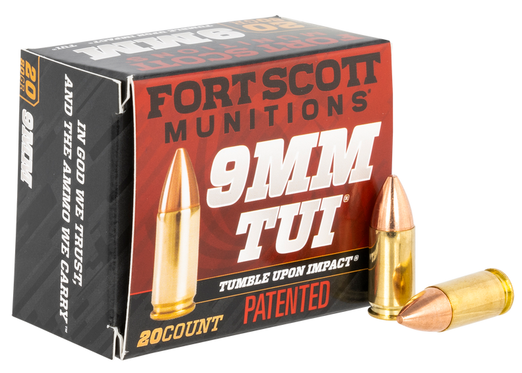 Fort Scott Munitions Tumble Upon Impact (tui), Fsm 9mm-080-scv       9mm     80gr Tui       20/25