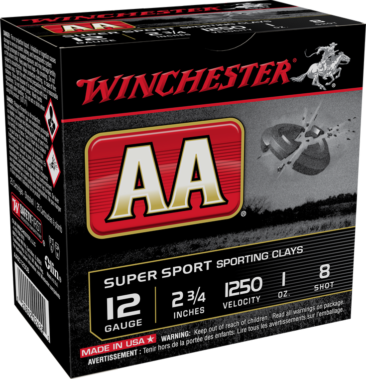 Winchester Ammo Aa, Win Aasc12508 Aa Spt Cly  12 2.75 8sh   1oz  25/10